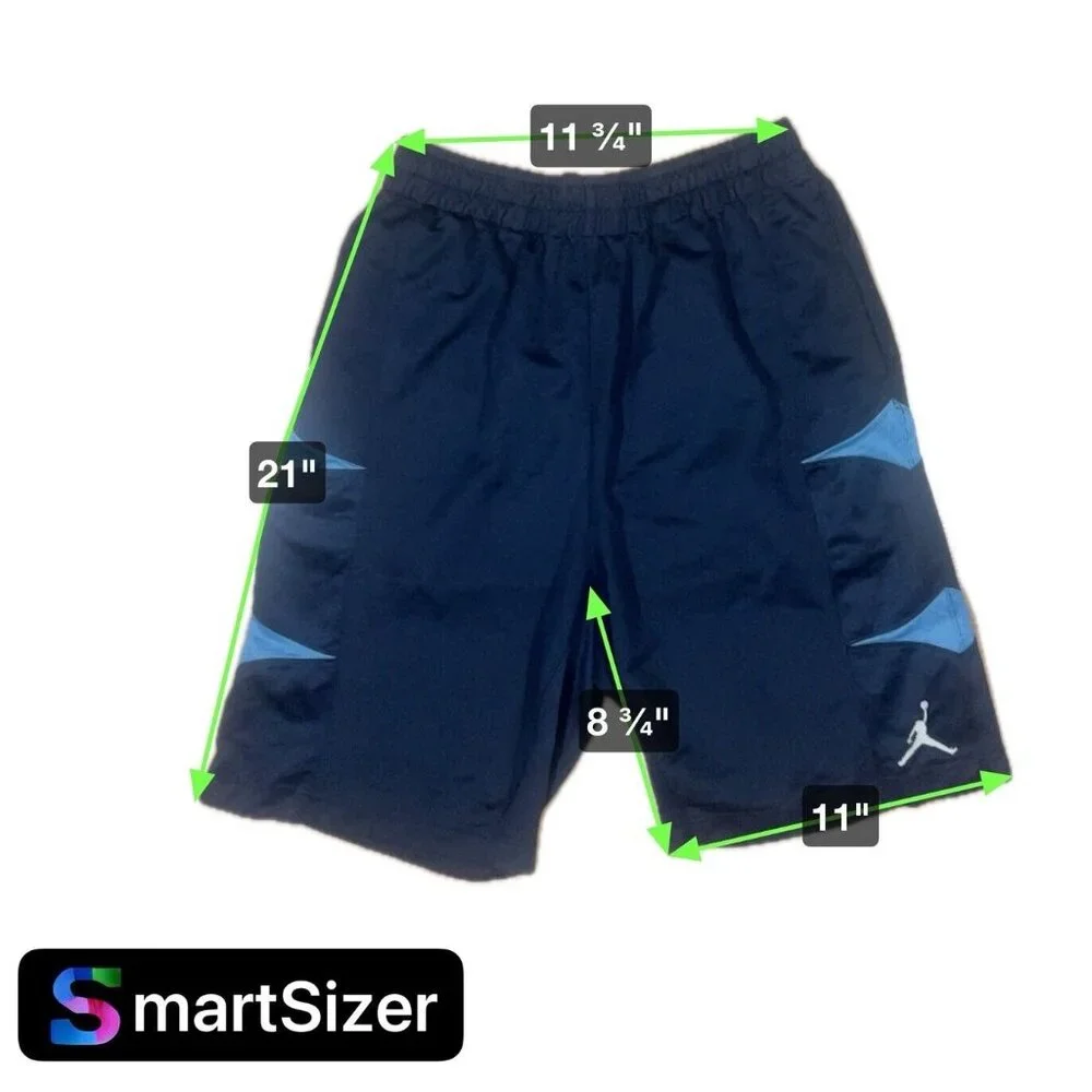 Jordan Dri-Fit Navy Blue White‎ Shorts Men's S UNC Colorway